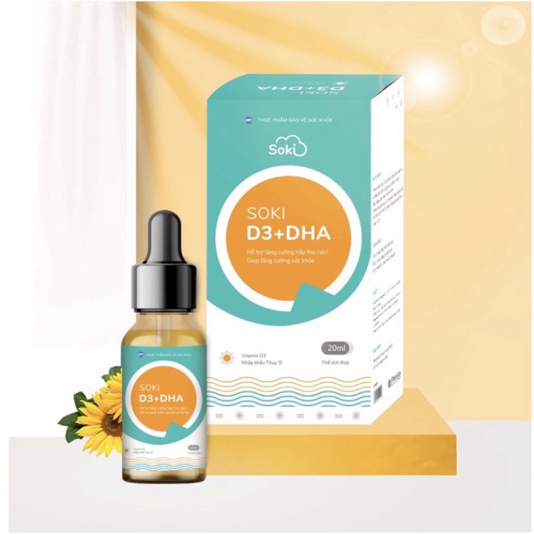 Vitamin D3 Soki D3 - Bổ sung dha , bổ sung D3