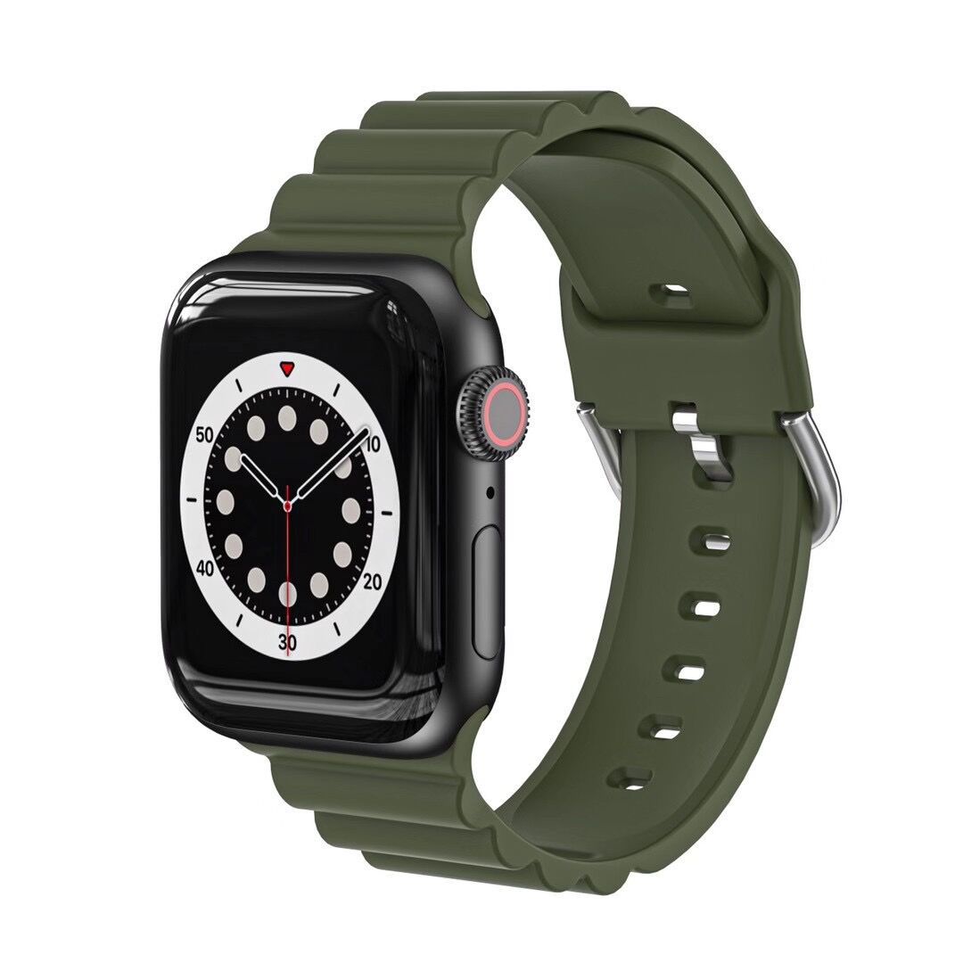 2 Dây Đeo Đồng Hồ Bằng Silicone Cho Apple Watch 38mm 40mm 42mm 44mm