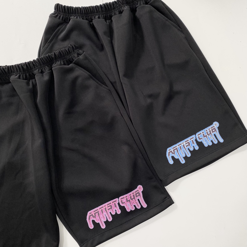 QUẦN SHORT Artist Club Nam Nữ, chất thun Poly 2 da, đùi thể thao, cộc ngắn form rộng unisex