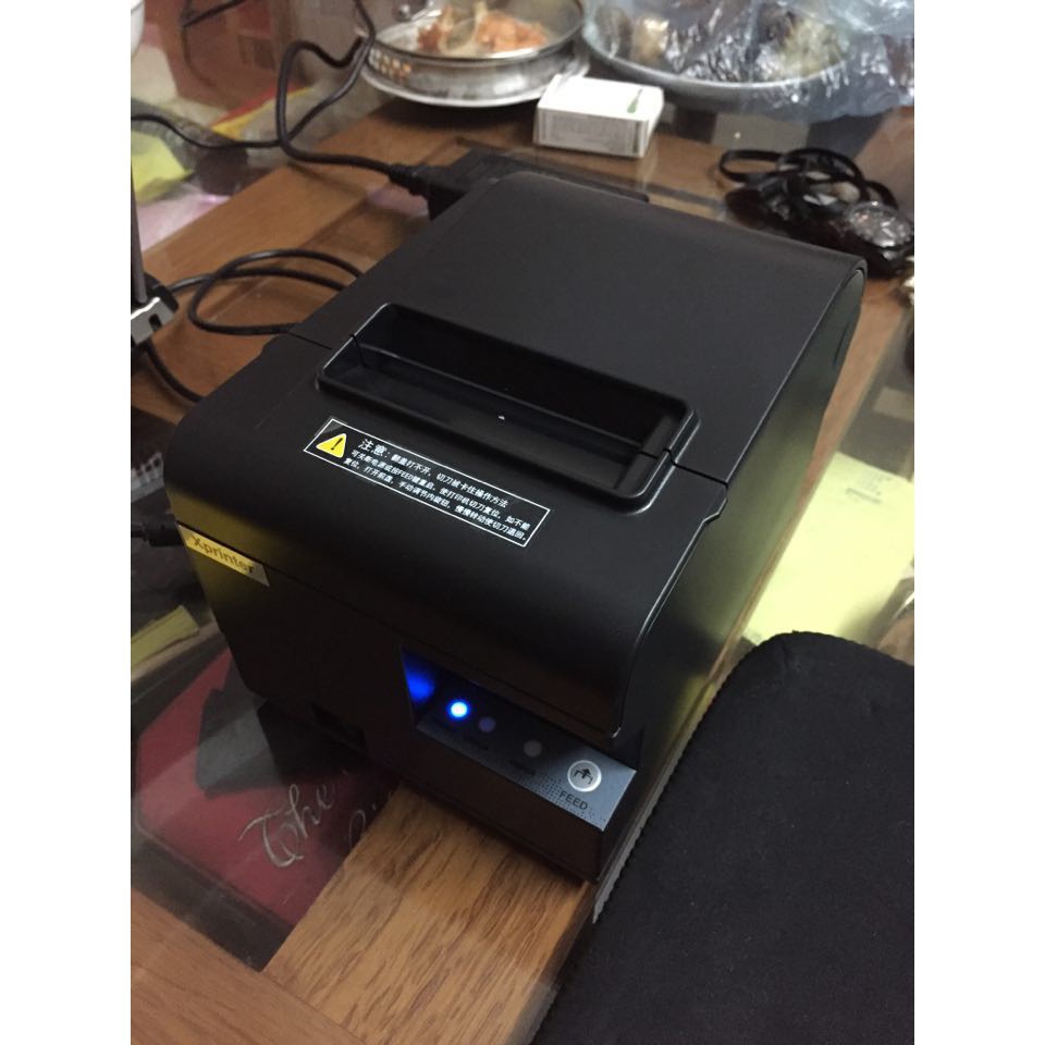 MÃ⭐ELCLNO⭐Máy in hóa đơn K80, in bill chuyển nhiệt khổ 80mm tự động cắt giấy Xprinter N160ii