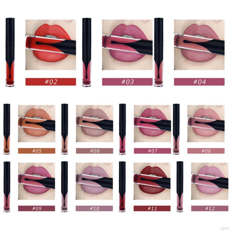 12 Color Matte Lip Gloss Non-stick Cup Waterproof Long-lasting Velvet Liquid Lipstick | BigBuy360 - bigbuy360.vn