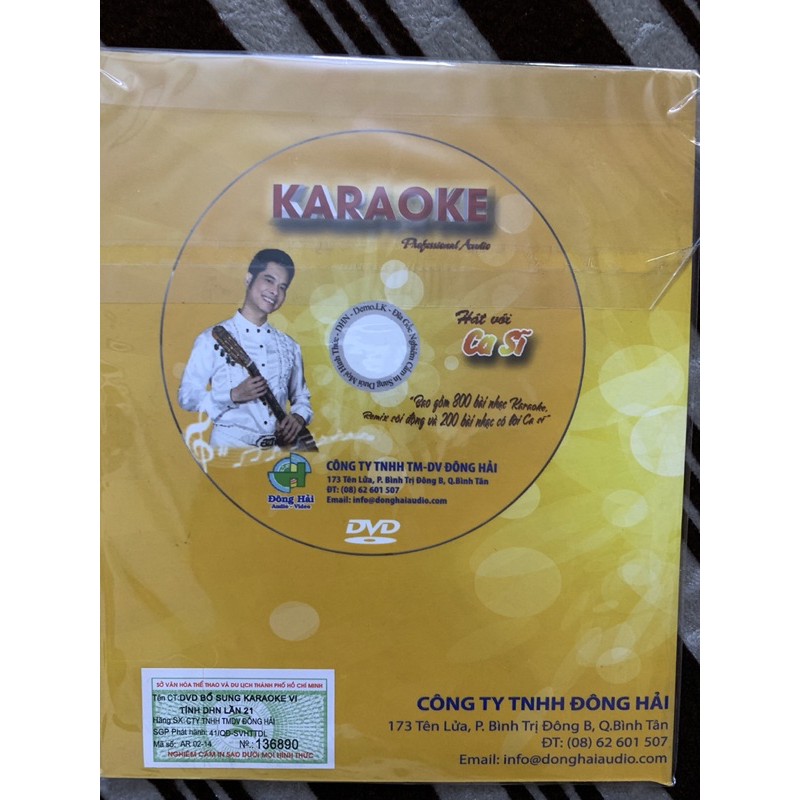 đĩa Karaoke Đông Hải audio - hát với ca sỹ