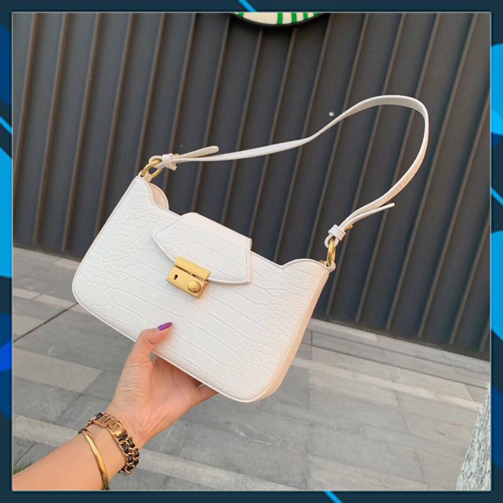Túi kẹp nách Ngọc Trinh vân da cá sấu cao cấp siêu hot mẫu mới nhất KN01 túi xách đeo vai -Chip Xinh Boutique