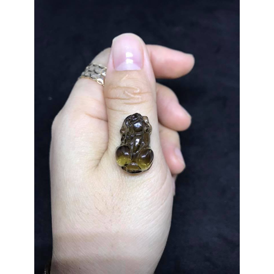 MẶT TỲ HƯU MAY MẮN TÀI LỘC ĐÁ PHONG THỦY XÁM KHỐI