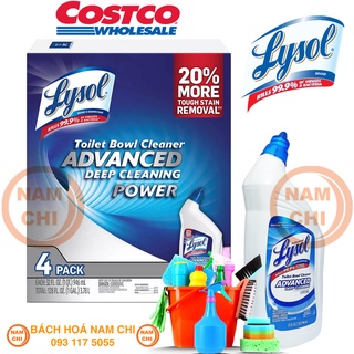 Dung dịch tẩy rửa nhà vệ sinh lysol toilet bowl cleaner advanced diệt 99,9% vi khuẩn có hại 946ml