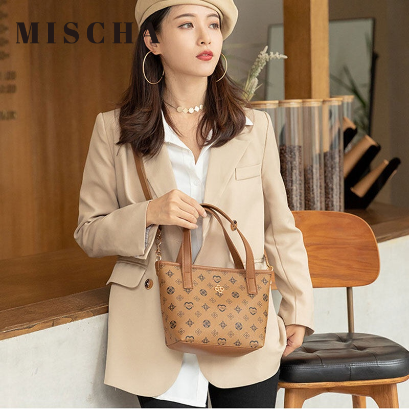 Mischa Túi Đeo Chéo Vai Bằng Da PU In Họa Tiết Thời Trang Dễ Phối Đồ