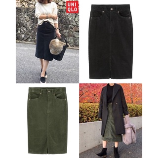 Váy xẻ tà uniqlo nhung