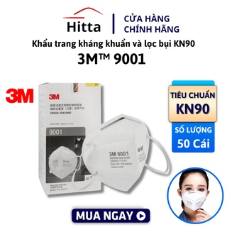 Khẩu trang 3M 9001 chống bụi kháng khuẩn 4 lớp hộp 50 cái