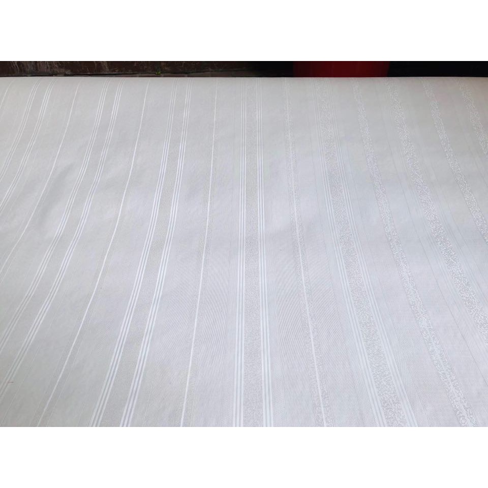 Combo 5m giấy decal cuộn sọc trắng 1 BINBIN DTL139