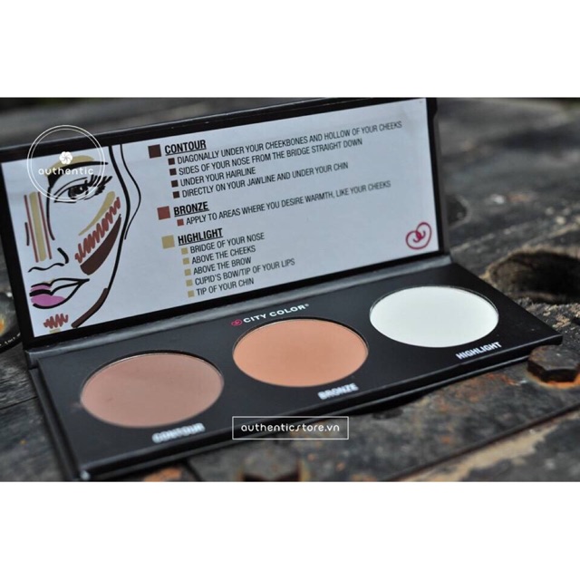 🙉🙉🙉 Bảng phấn tạo khối và highlight City Color Contour Effects