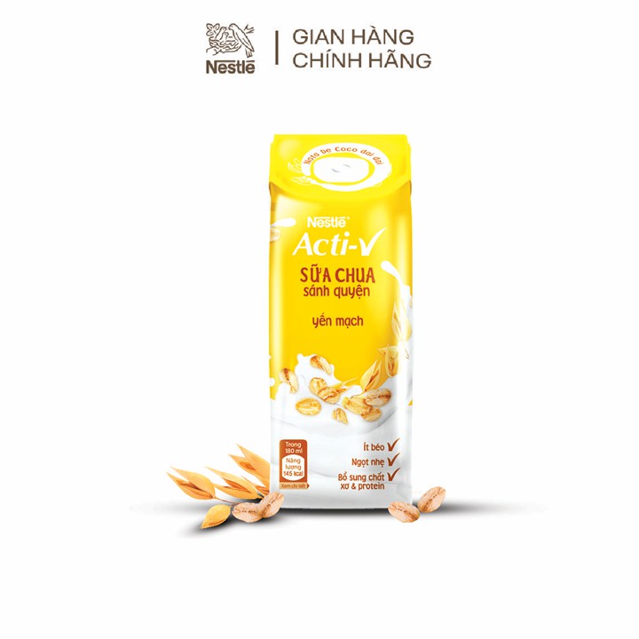 Thùng 24 Hộp Sữa Chua Nestlé Acti-V Yến Mạch 180ml/hộp | BigBuy360 - bigbuy360.vn