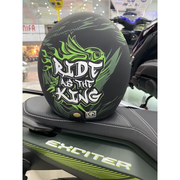 MŨ BẢO HIỂM JET PHIÊN BẢN RIDE AS THE KING CHÍNH HÃNG