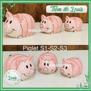 Heo Sứ Tiết Kiệm Tiền L.ợn Đất Ống Heo 3 Size Màu Hồng Dễ Thương Gốm Sứ Bát Tràng Cao Cấp