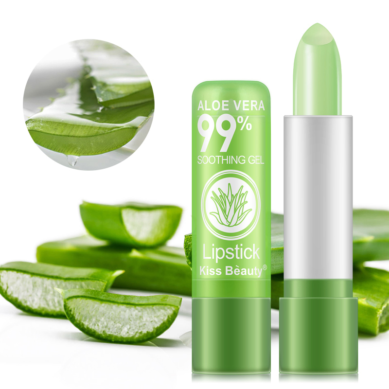 PNF Lip Balm Aloe Vera 99% Natural Moisturizing Lipstick  Son dưỡng môi không màu chiết xuất lô hội aloe vera 99% vỏ xanh