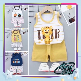 Bộ ba lỗ cotton cho bé trai