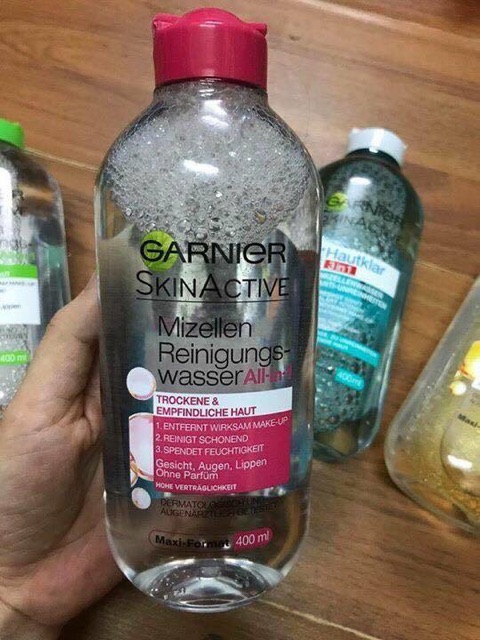 Nước tẩy trang Garnier đủ màu 400ml- xách tay Đức