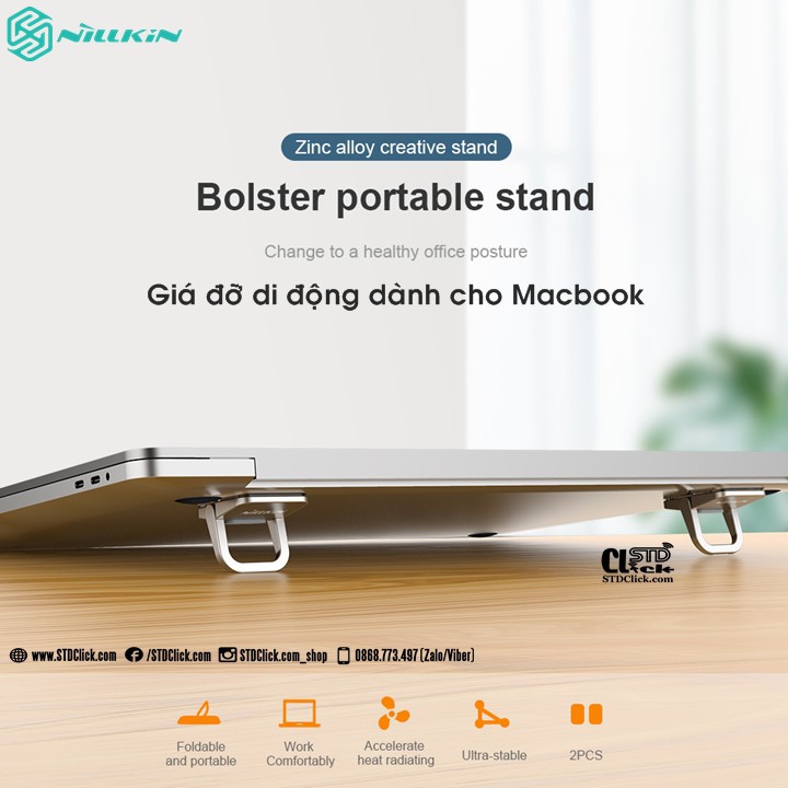 GIÁ ĐỠ MACBOOK NILLKIN BOLSTER MINI PORTABLE CHÍNH HÃNG HÀNG CHUẨN