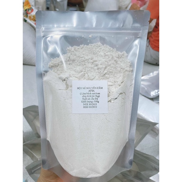 BỘT MÌ NGUYÊN CÁM ATTA 500g ( chiết từ túi lớn 5kg)