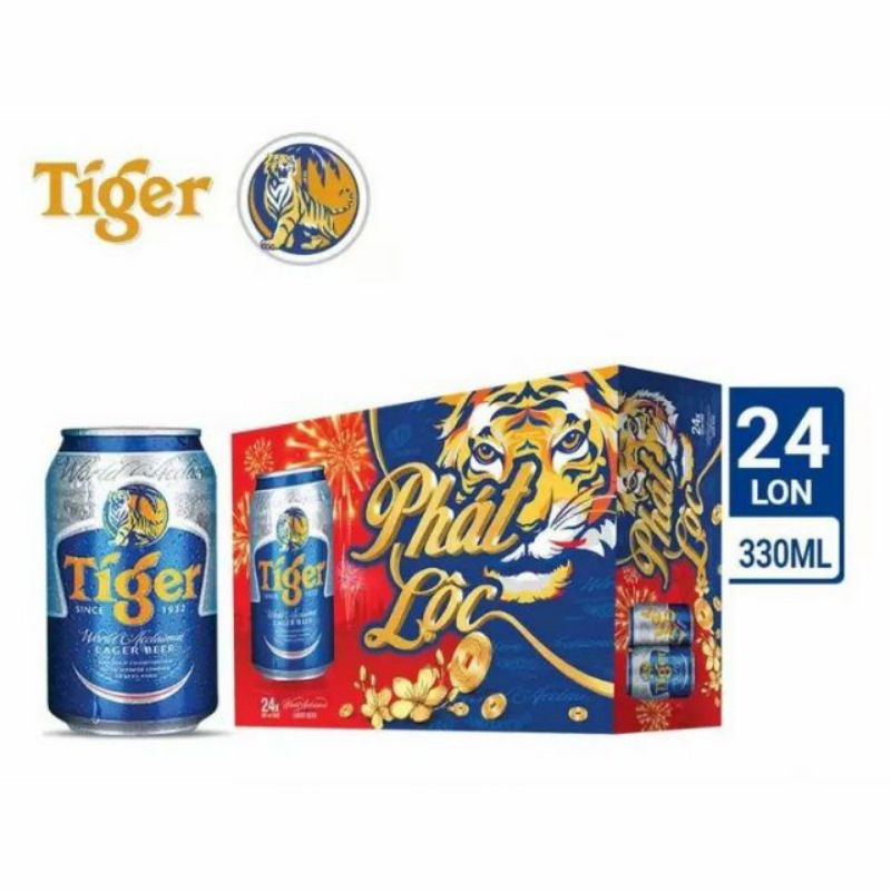 Thùng Bia Tiger lon xuân 330ml(24lon/thùng)- có xuất hóa đơn đỏ khi cần