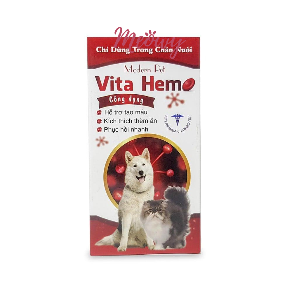 VITA HEMO 100ml bổ máu, tăng thèm ăn cho thú cưng