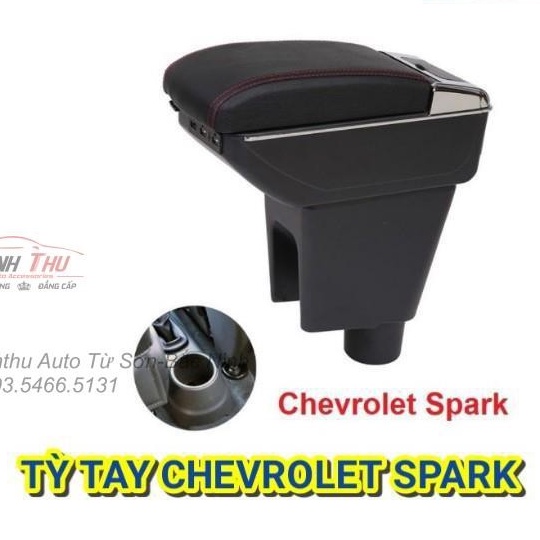 Hộp tỳ tay Chevrolet Spark tích hợp 7 cổng USB