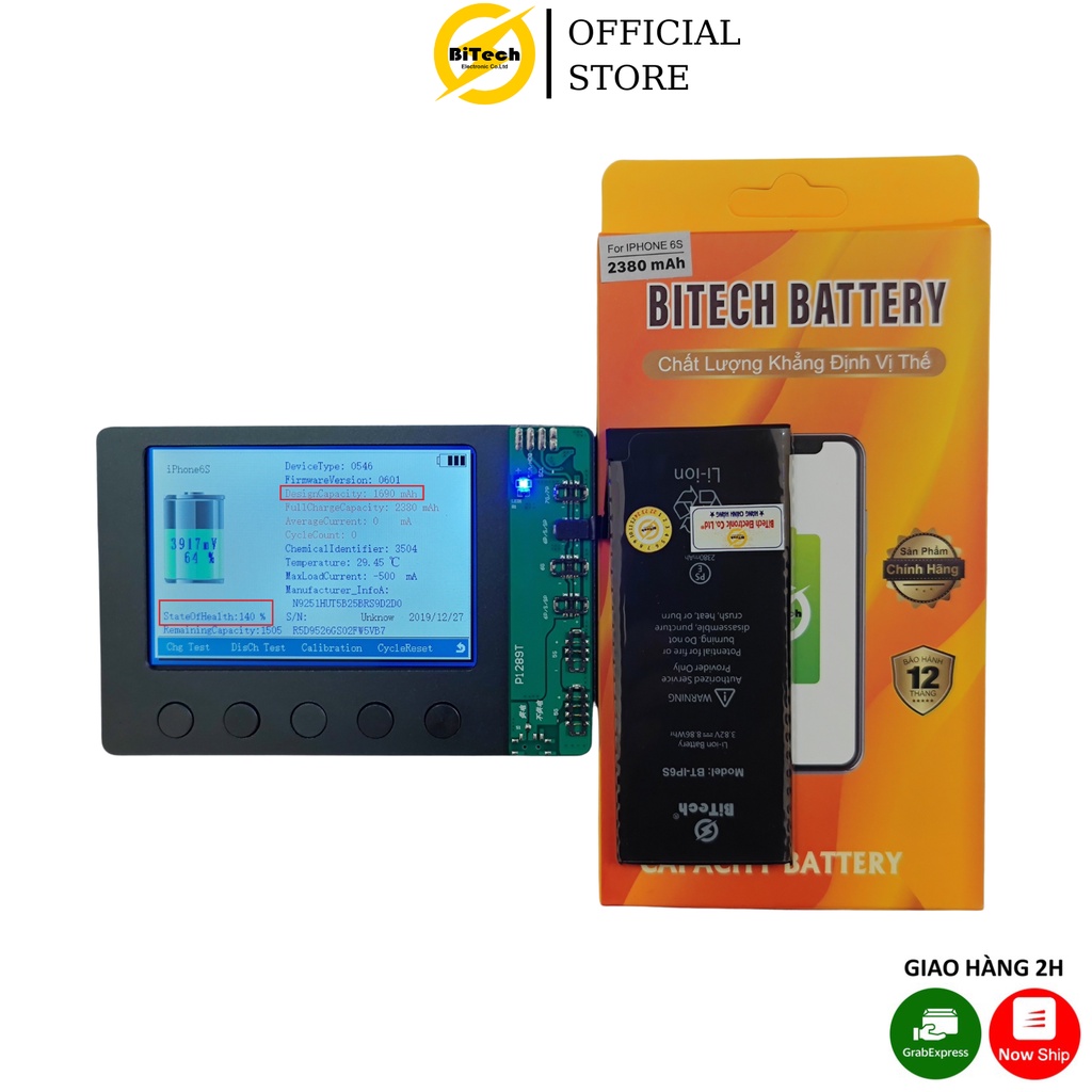 Pin điện thoại dung lượng cao BITECH BT-6S ( dung lượng 2380 mAh )