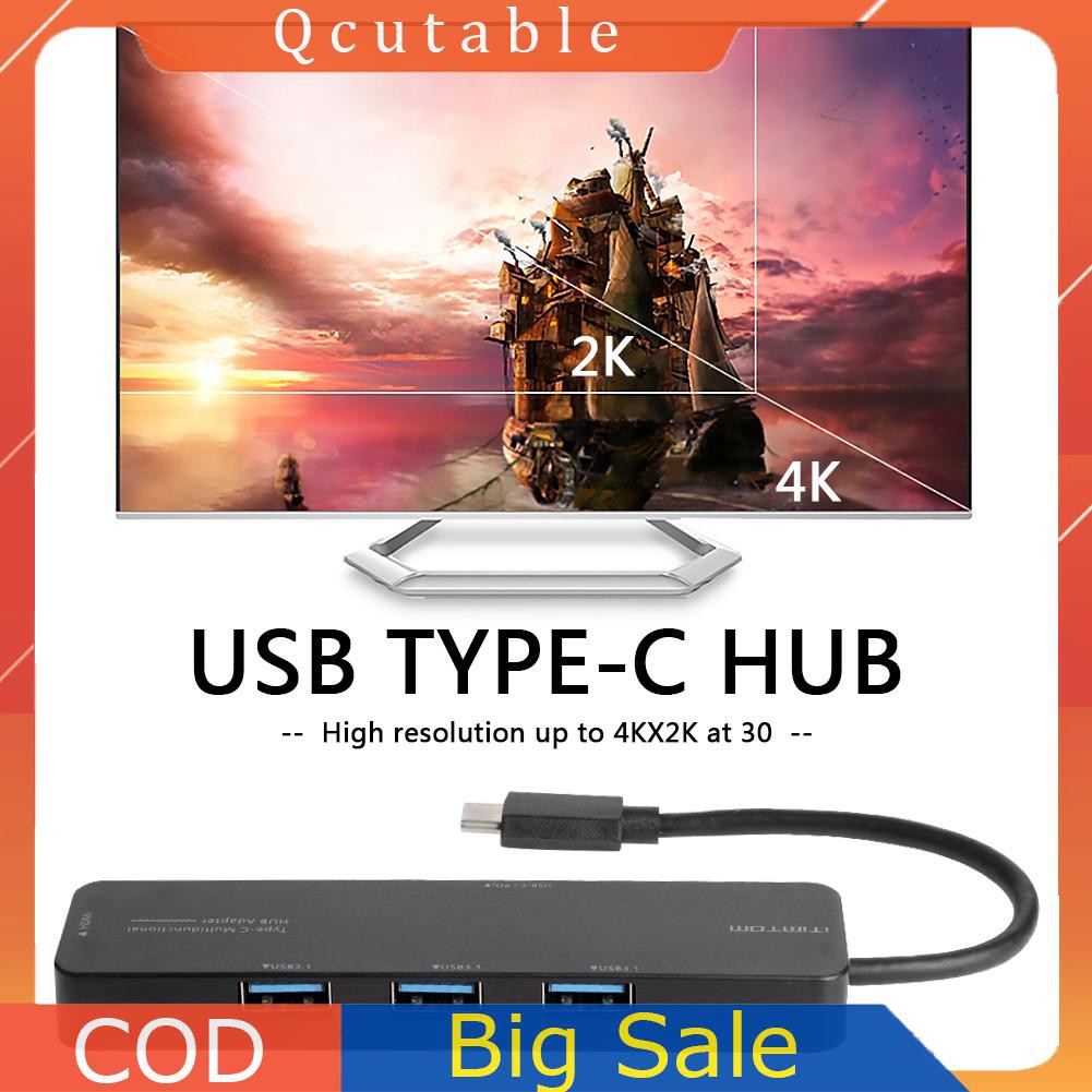 Bộ Chuyển Đổi 5 Trong 1 5gbps 3 Usb3.0 4k Hdmi 60w Usb 3.1 Pd