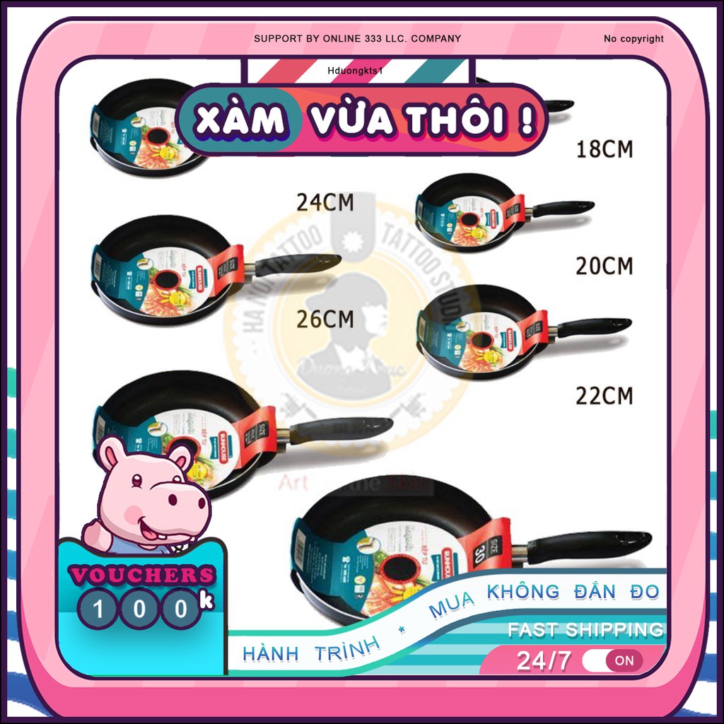 (Nhiều size) Chảo đá hoa cương đáy từ SUNHOUSE