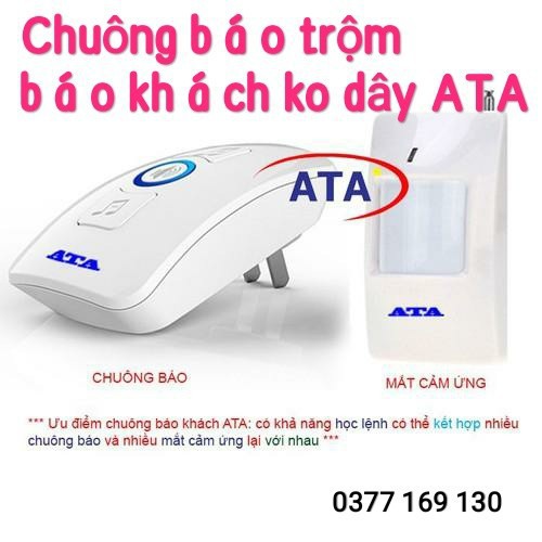 CHUÔNG BÁO KHÁCH BÁO TRỘM KHÔNG DÂY ATA