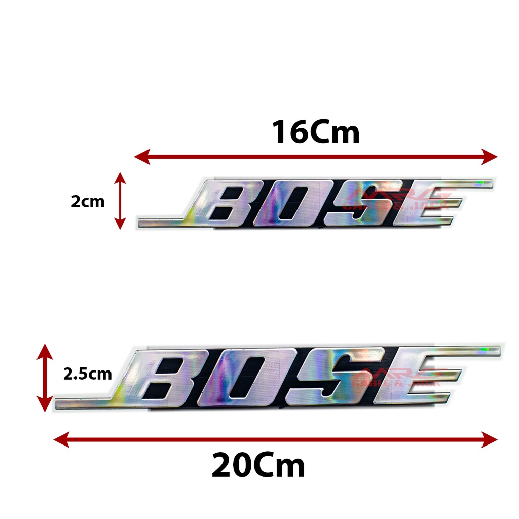 Tem Loa Bose 20cm x 2.5cm, giá 1 đôi (2 tem).