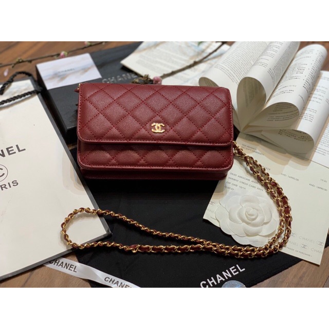 Túi woc katun da hạt Da thật  Size 19