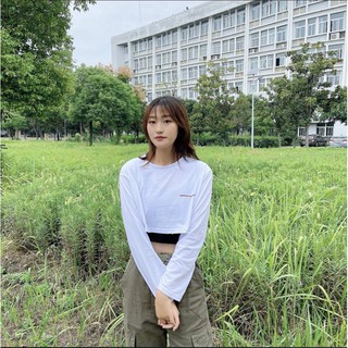 🔥Set 2 Món Croptop Tay Dài Groundbreaking 1974 ( kèm áo lót)
