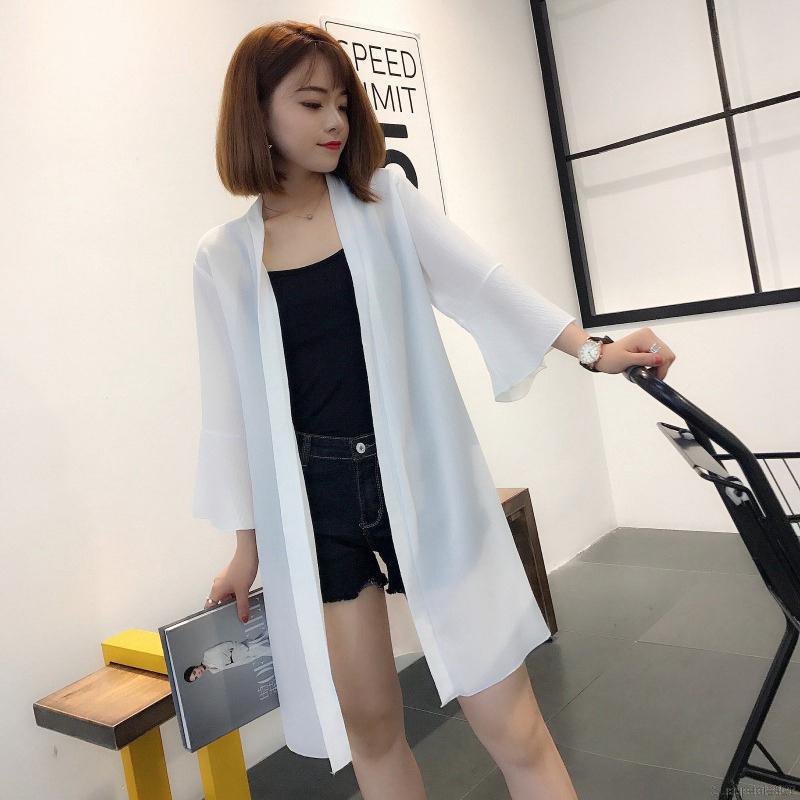 Áo Khoác Cardigan Nữ Dài Tay Thời Trang Hàn 2018