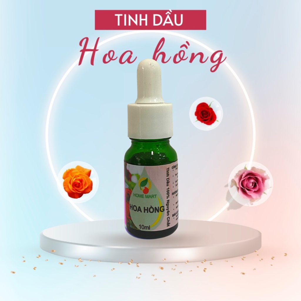 Tinh dầu Hoa Hồng thiên nhiên nguyên chất Chai 10 ml Giúp Thơm Phòng Khử Khuẩn