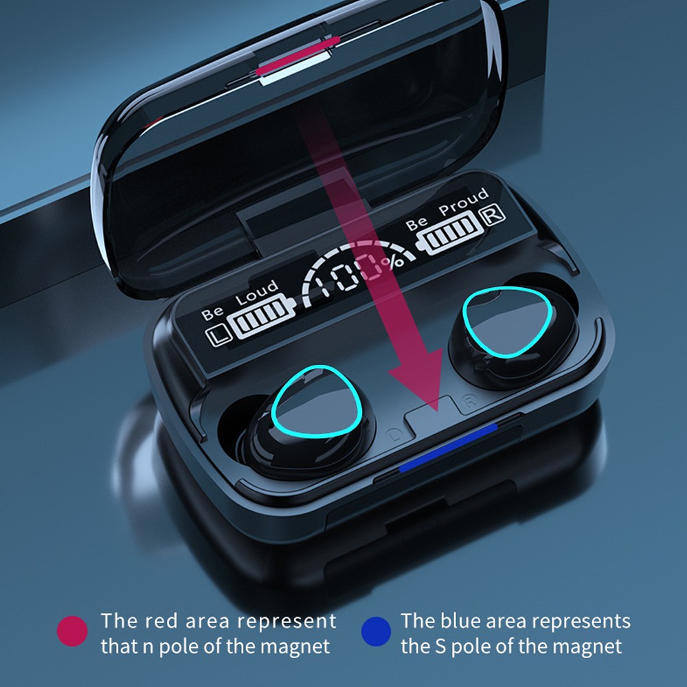 Tai Nghe Bluetooth M10 Phiên Bản Pro Nâng Cấp Pin Trâu,  Nút Cảm Ứng Tự Động Kết Nối Chống Nước Chống Ồn