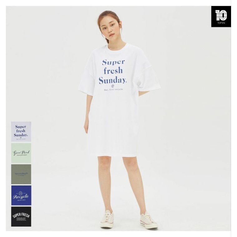 Đầm suông cotton Topten xuất Hàn