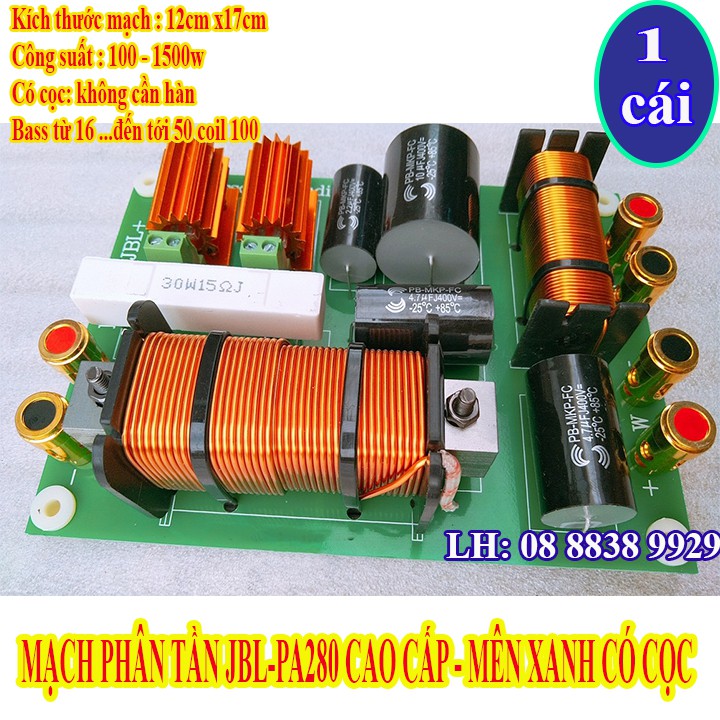 PHÂN TẦN 2 LOA CHO BASS ĐẾN 50 - JBLPA280 - GIÁ 1 MẠCH