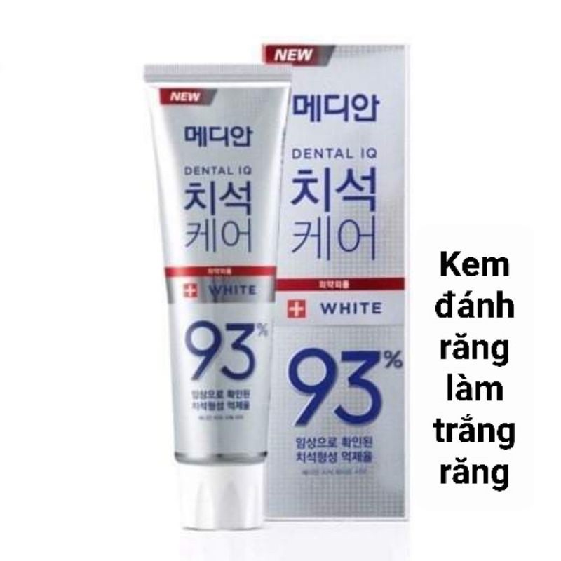 Combo 3 Kem Đánh Răng Hàn Quốc Trắng Răng Median Dental IQ 93% 120g