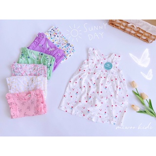 VÁY ĐẦM TAY CÁNH TIÊN MIWOO KIDS CHO BÉ GÁI CHẤT COTTON 8-18KG