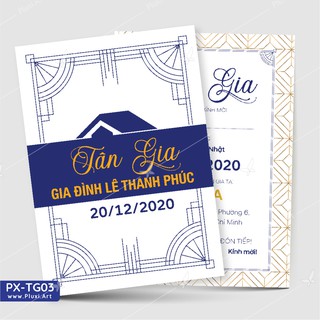 Thiệp Tân Gia Pluxi in theo yêu cầu  (PX_TG03)