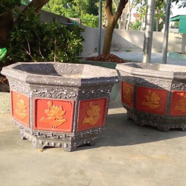 Khuôn đúc chậu cảnh bát giác 40cm