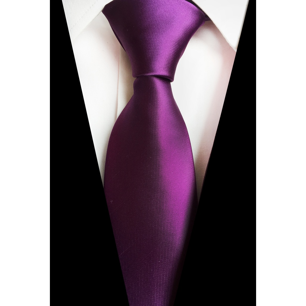 Cà Vạt 8cm Màu Đen / Trắng Thời Trang Lịch Lãm Cho Nam 24h