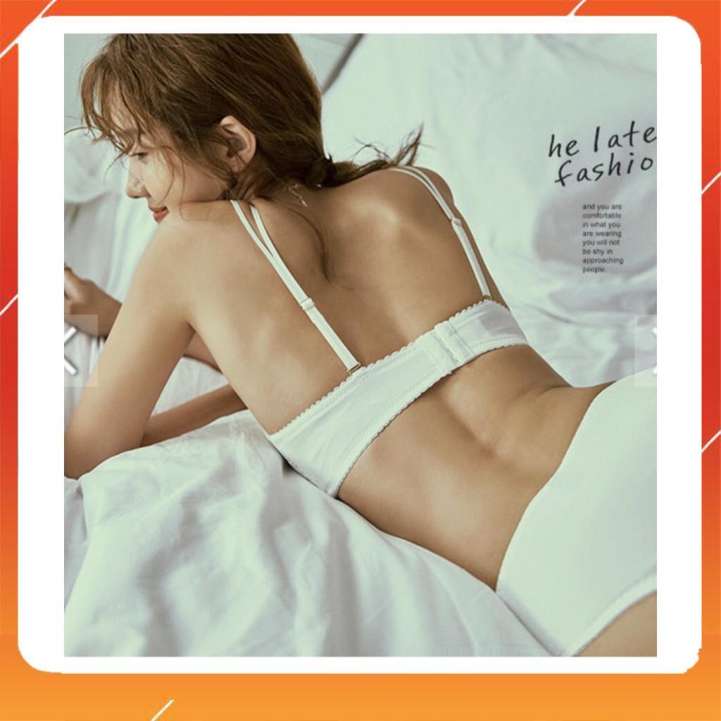 Set bộ đồ lót nữ phối ren áo không gọng, có đệm mút, quần phối màu sexy, Mã B19208