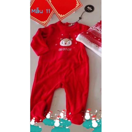 Sleepsuit / body dài tay họa tiết mừng giáng sinh Noel cho bé