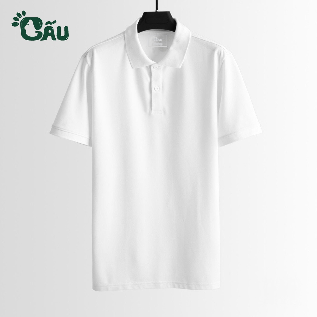 Áo thun Polo trơn GẤU 194 vải coton 100% co dãn 4 chiều cao cấp form gerular fit sang chảnh - POLO COTTON