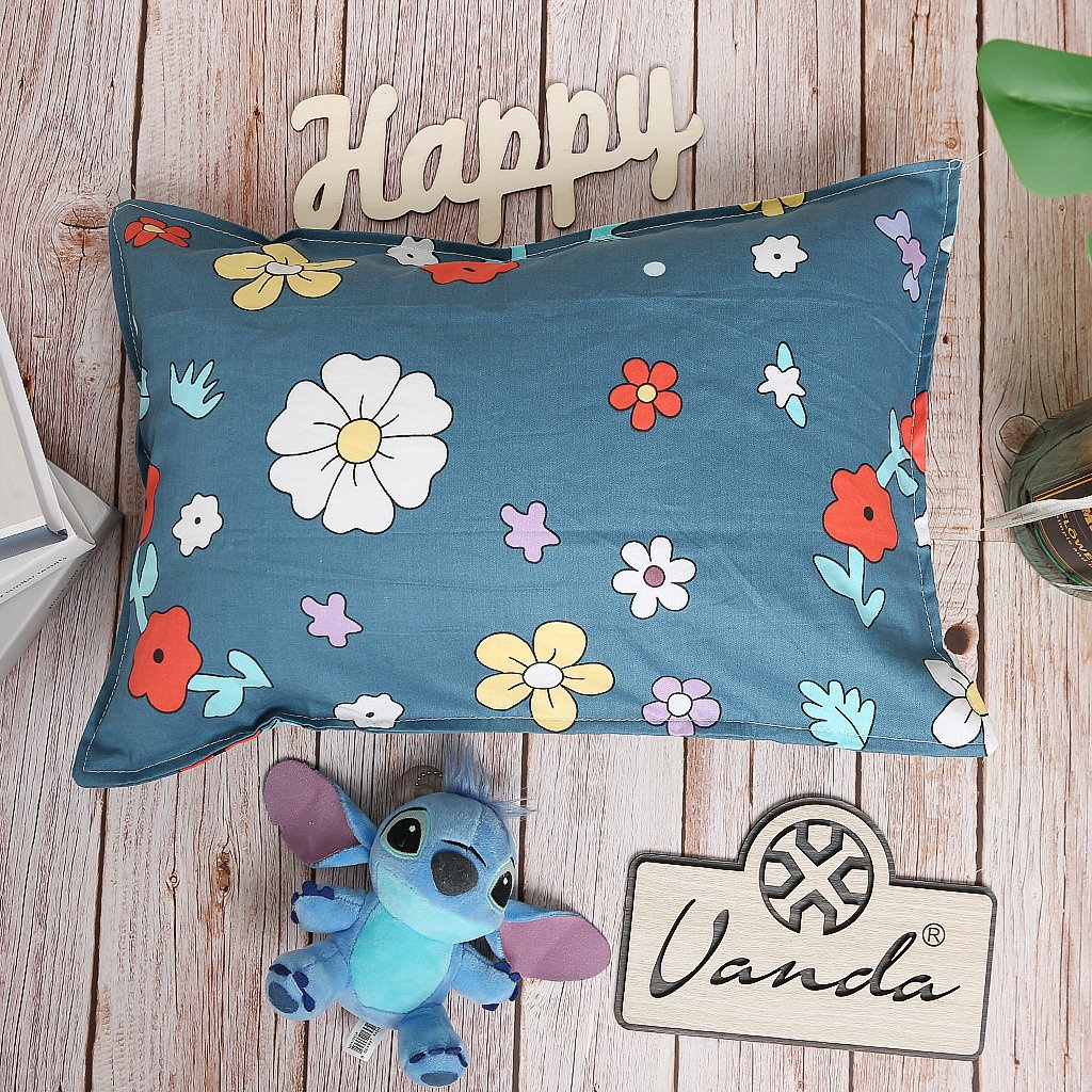 Gối đầu cho bé - Vỏ cotton nhập khẩu nhiều họa tiết dễ thương kích thước 30x45 cm