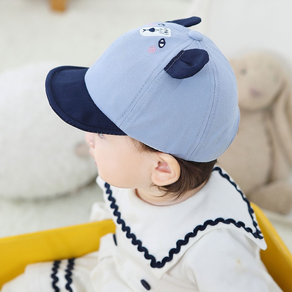 Mũ trẻ em TrueKids, nón mềm cho bé trai và bé gái phối tai gấu dễ thương