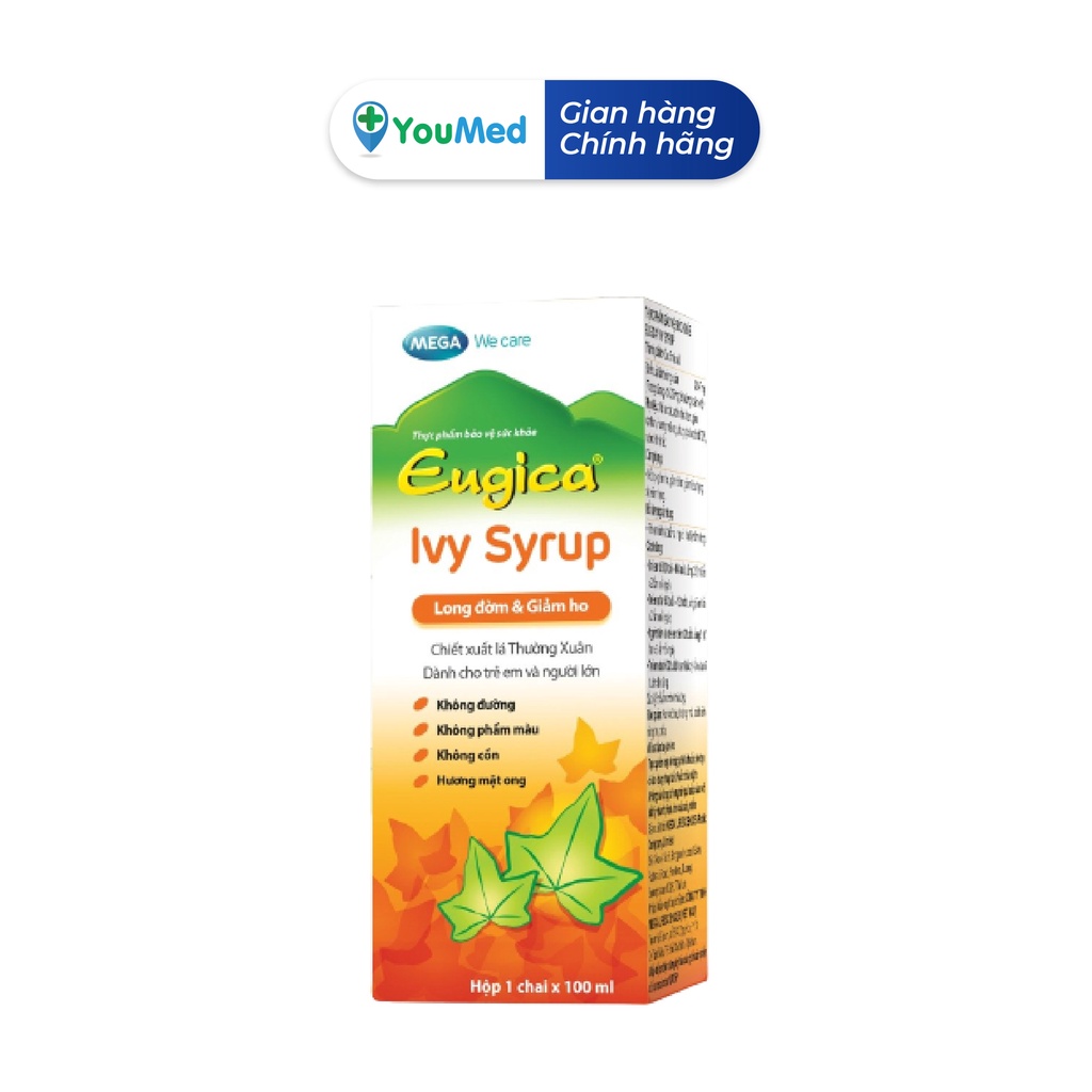 Siro ho EUGICA IVY CH/100ML T/48- Long đờm, giảm ho hiệu quả