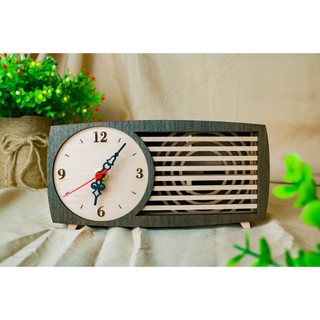 Đồng hồ gỗ treo tường để bàn.!.