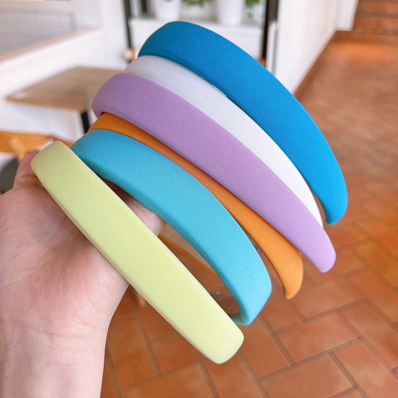 Băng Đô Cài Tóc Bằng Bọt Biển Màu Sắc Phong Cách Hàn Quốc 2022